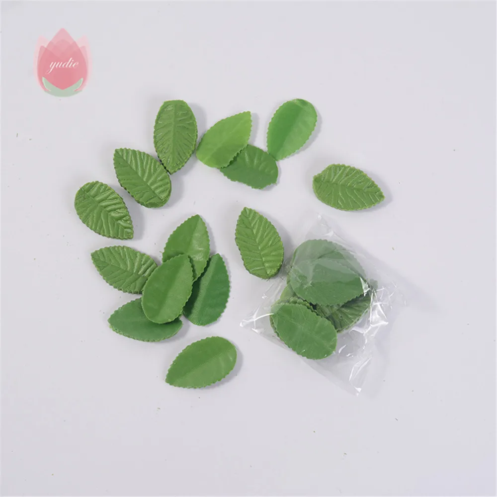 100Pcs Green Tree Leaves Artificial Leaves For Home Christmas tree Decoration Scrapbooking Craft Accessories DIY Wedding Decor