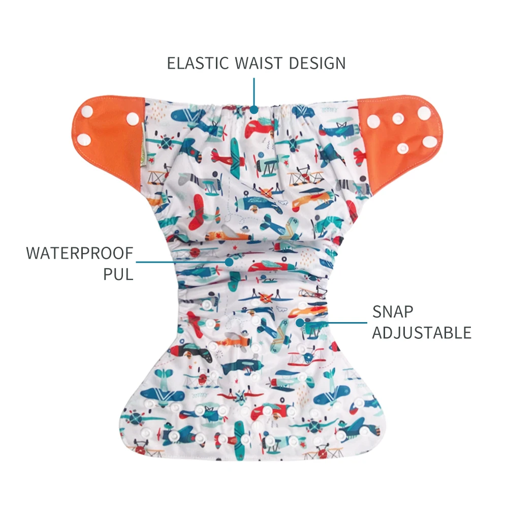 Goodbum Rainbow Washable Adjustable Breathable Mesh Pocket Diaper Double Gusset Summer Mesh Swim Cloth Nappy For 3-15KG Baby