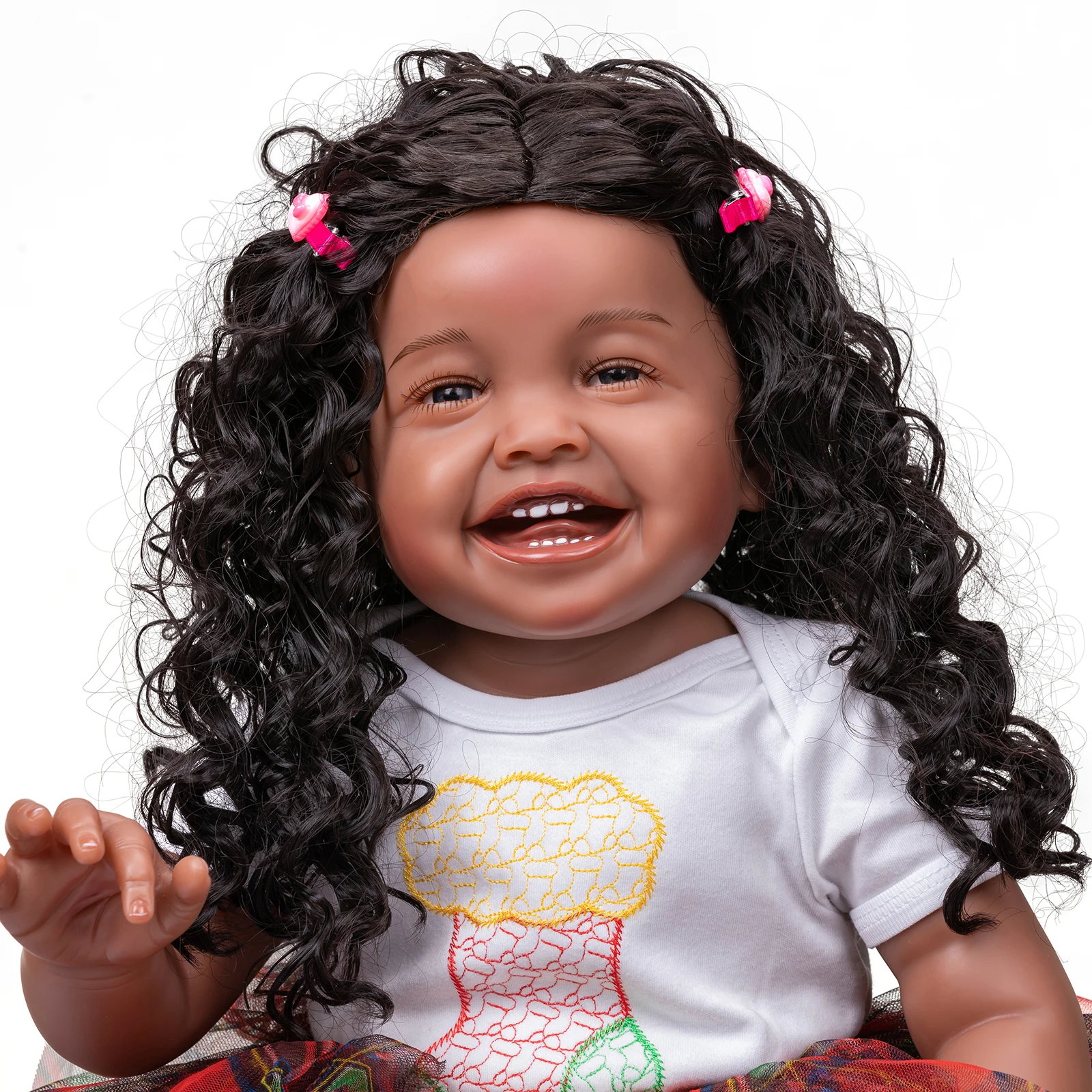 Bebe 68CM Reborn Toddler Princess Girl Huge Baby Doll Handemade Popular Mila Our Happy Baby Doll High Quality Gift in Black Skin