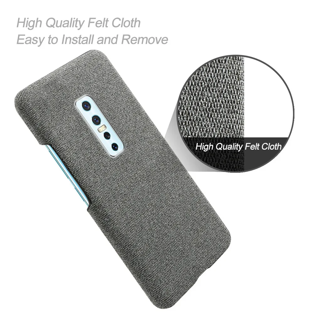 Cloth Cases For Vivo V17 PRO Case Slim Retro Cloth Hard Cover For Vivo V17 PRO V17pro 6.44\