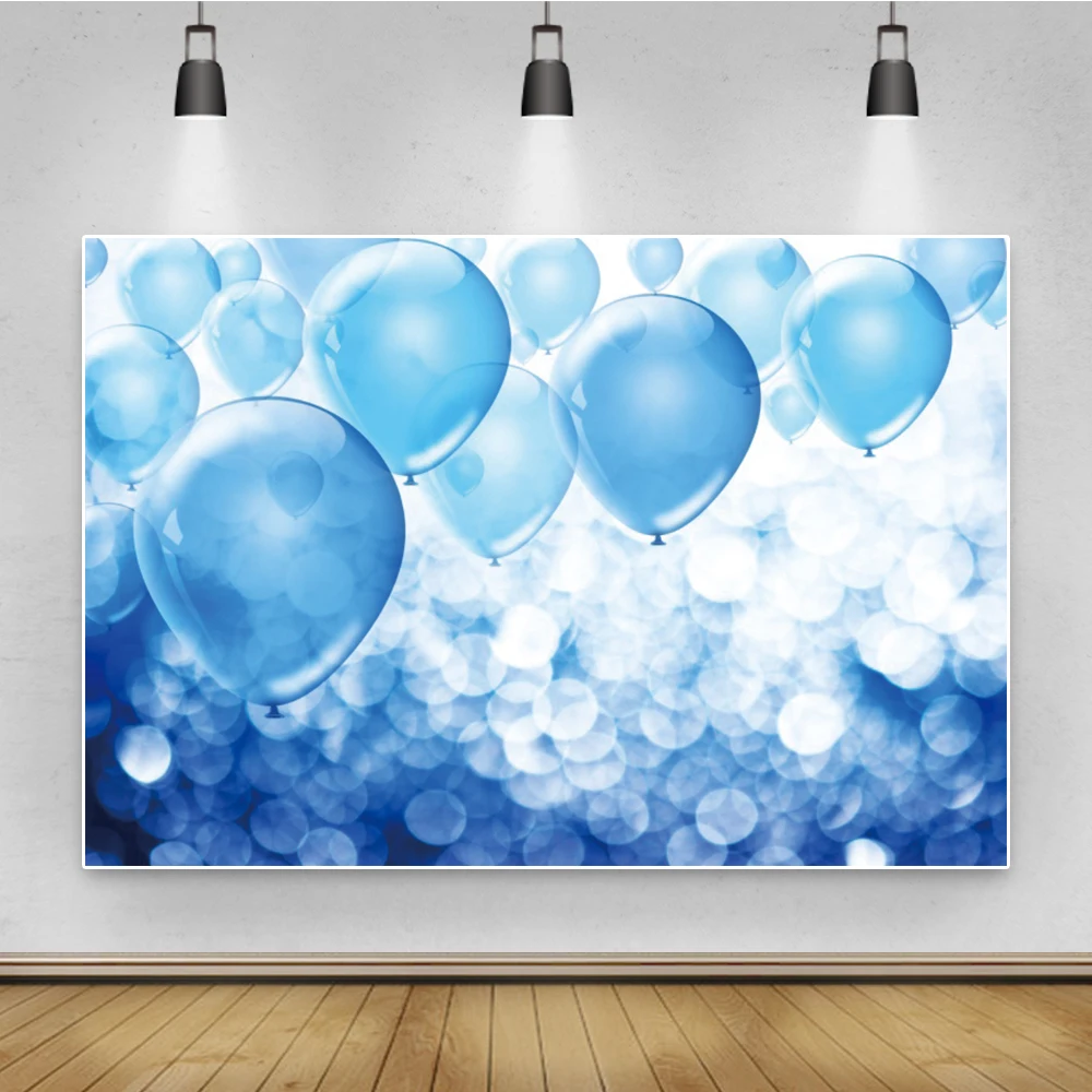 Yeele عيد ميلاد الأزرق بالون ضوء خوخه حفلة الطفل التصوير خلفية الديكور التصوير الخلفيات للصور استوديو