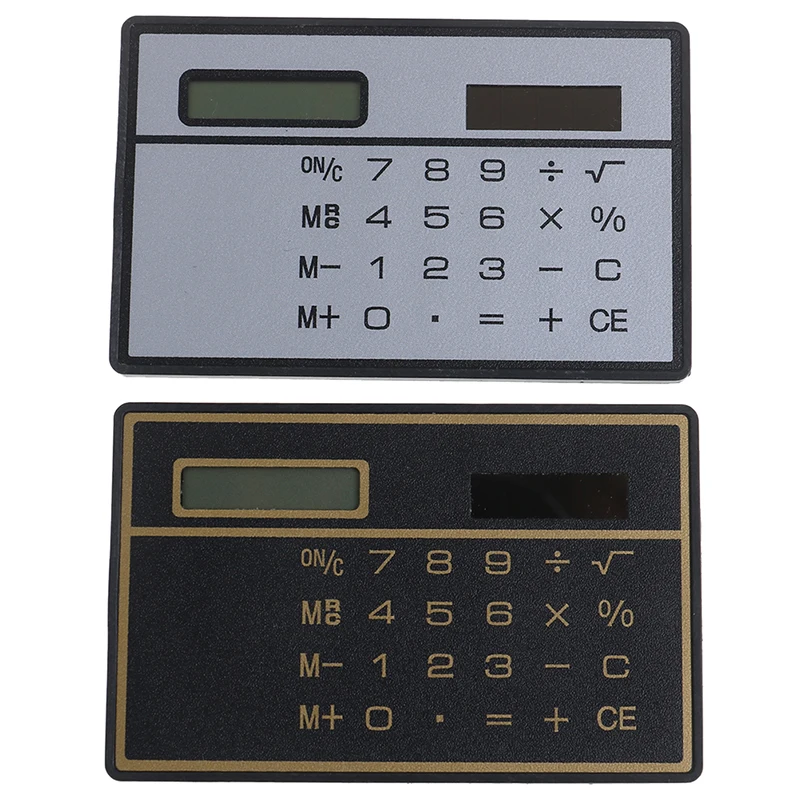 8 Digit Ultra Thin Solar Power Calculator With Touch Screen Credit Card Design Portable Mini Calculator For Business School