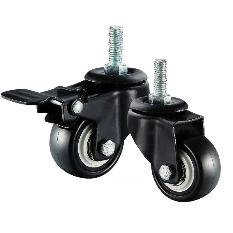 Super mute wheels casters high quality TPE wheel Anti-wrap wheel  20-40kg For furniture sofa Showcase home hardware office cart