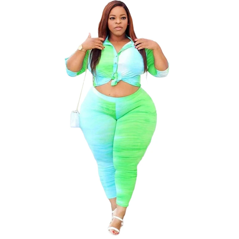 5XL Two Piece Outfits for Women Top and Pants Sets Streetwear Plus Size Tracksuit Leggings Sweatsuit Wholesale Dropshipping