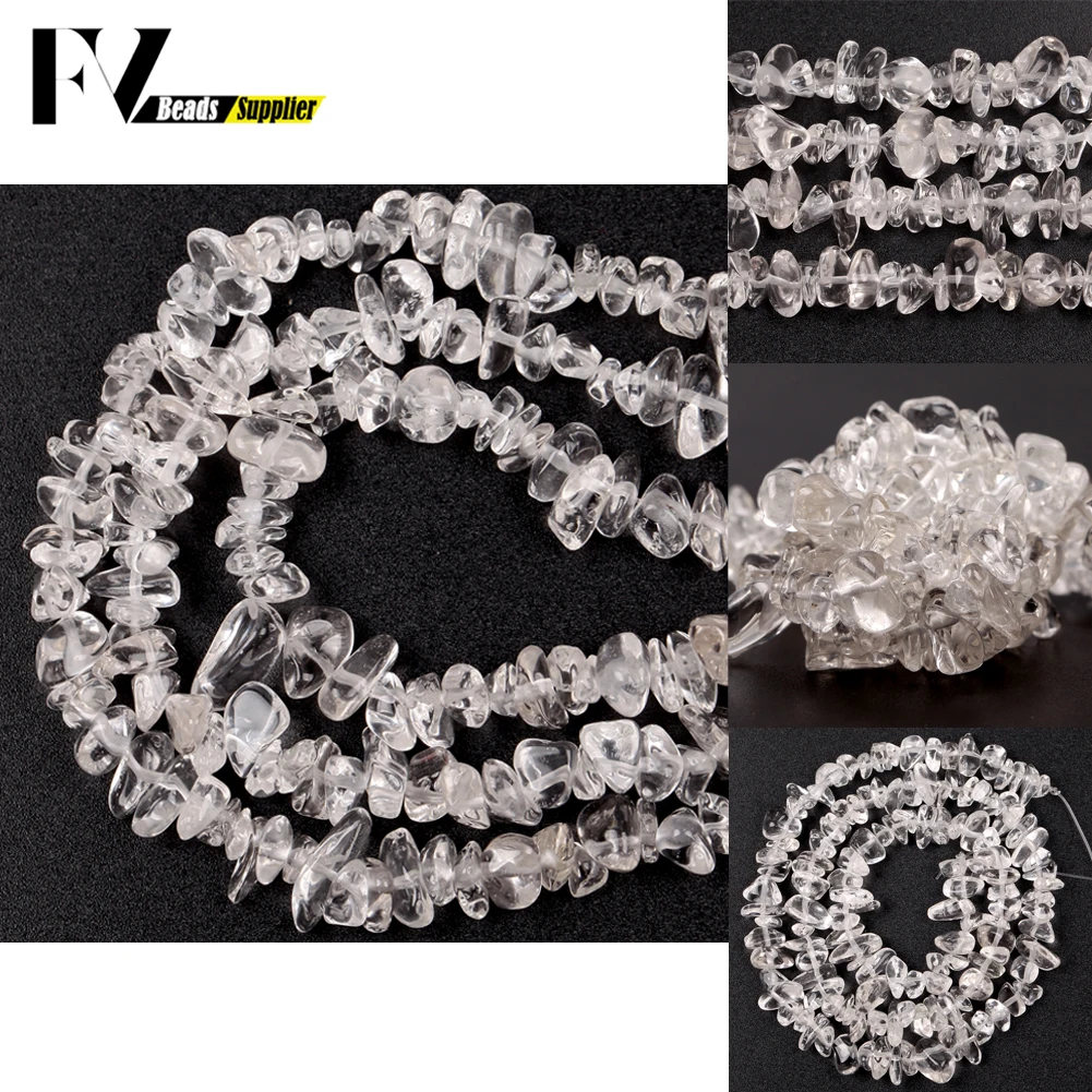 Natural Stone 5-8mm Irregular White Clear Quartzs Chip Beads For Jewelry Making Diy Bracelets Necklace Bracelets Needlwork 15\