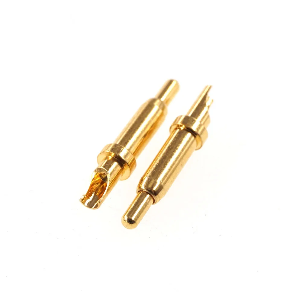 2 pcs Wire Solder Cup Pogo pin Connector High Current  3A Gold plated 3u Contact Pin Spring Loaded Probe Thimble cable Mount