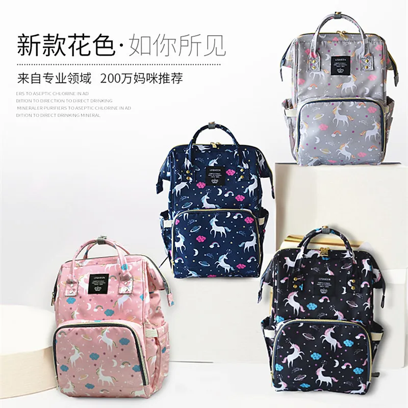 Mummy Bag Diapering Unicorn Mummy Bag Multifunctional Large Capacity Bag Bottle Shoulder Bag Backpack Prenatal Bag Diaper Bags