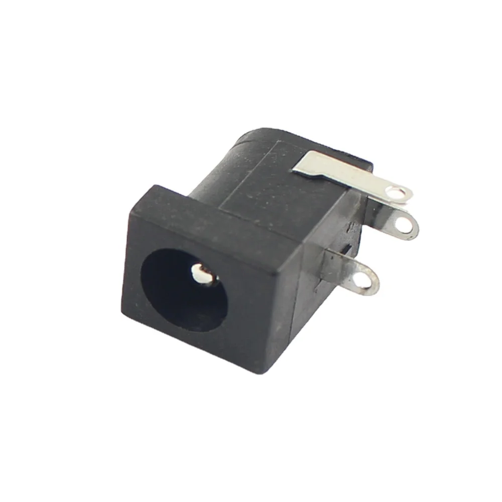 10pcs DC005 DC Power Jack Outlet 3 Pin Feet DC-005 5.5*2.0mm 5.5*2.5mm Female Round Hole Supply Socket Connector