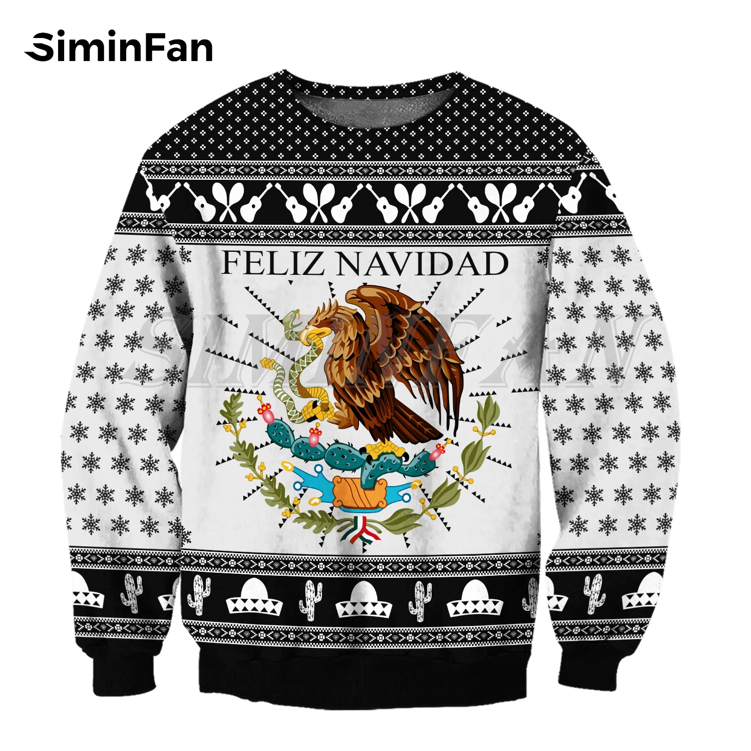 Black Feliz Navidad Mexico Mens 3D Printed Hoodies Unisex Casual Sweatshirts Harajuku Pullover Women Tracksuit Zipper Jacket H13