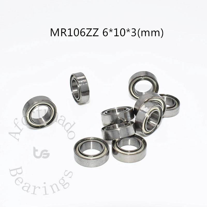 

MR106ZZ 6*10*3(mm) Bearing 10pcs free shipping chrome steel Metal Sealed High speed Mechanical equipment parts