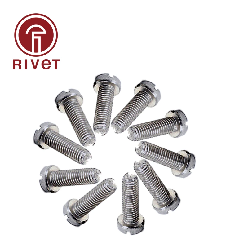 304 GB65 A2-70 M4 M5 M6 Stainless Steel Slotted Cap Head Slot Column Round Cheese Screw DIN EN ISO 1207 20/50/100 Pcs