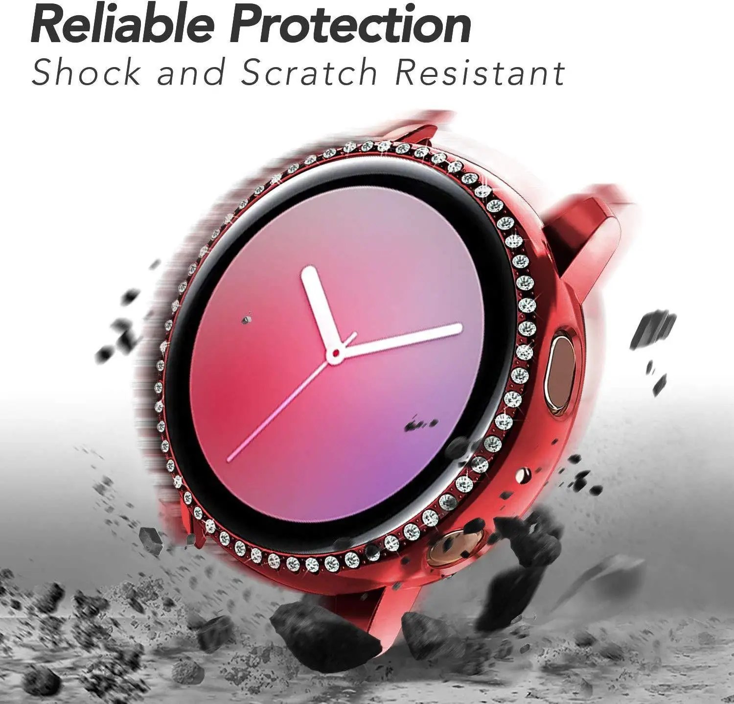 40mm 44mm Luxury Diamond Protective Case for Galaxy Watch Active 2 High Quality Fashion Metal Case for  Galaxy Watch Active 2