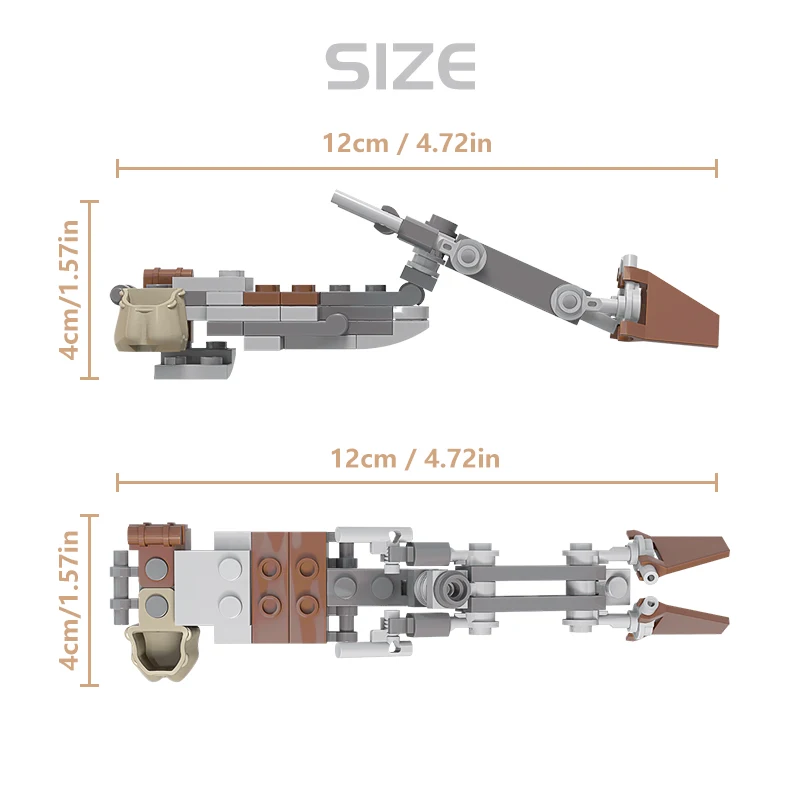 MOC-Mini Model Building Blocks para crianças, Speeder Bike, tijolos de motocicleta, bicicleta de alta tecnologia, ideia DIY, brinquedos de carro para meninos, presente