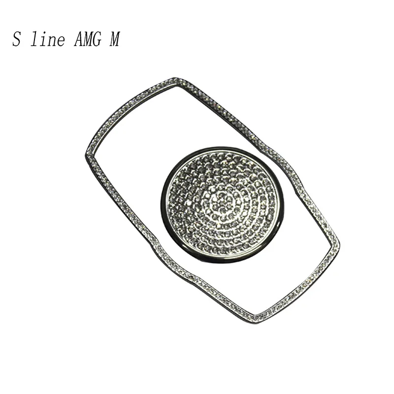 Car Styling For BMW 5 series G30 G38 Interior Control Multimedia Driver Buttons Frame diamond Decorative Cover Trim Circle Ring