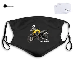 Japanese Motorcycle XT1200Z Super Tenere ADVENTURE MOTORCYCLE Face Mask Filter Pocket Cloth Reusable Washable