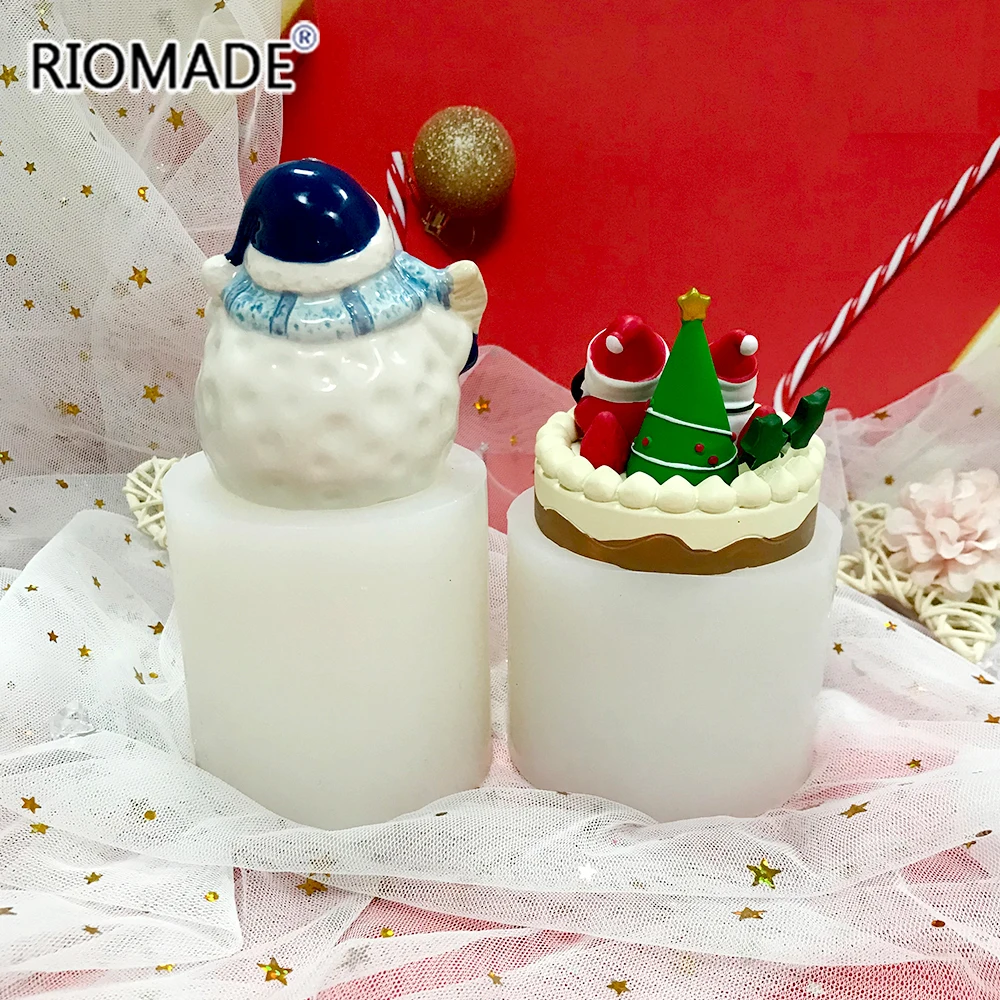 Christmas Cake Model Snowman Silicone Mold For Fondant Cake Decorating Tools Chocolate Dessert Mousse Kitchen Baking Mould