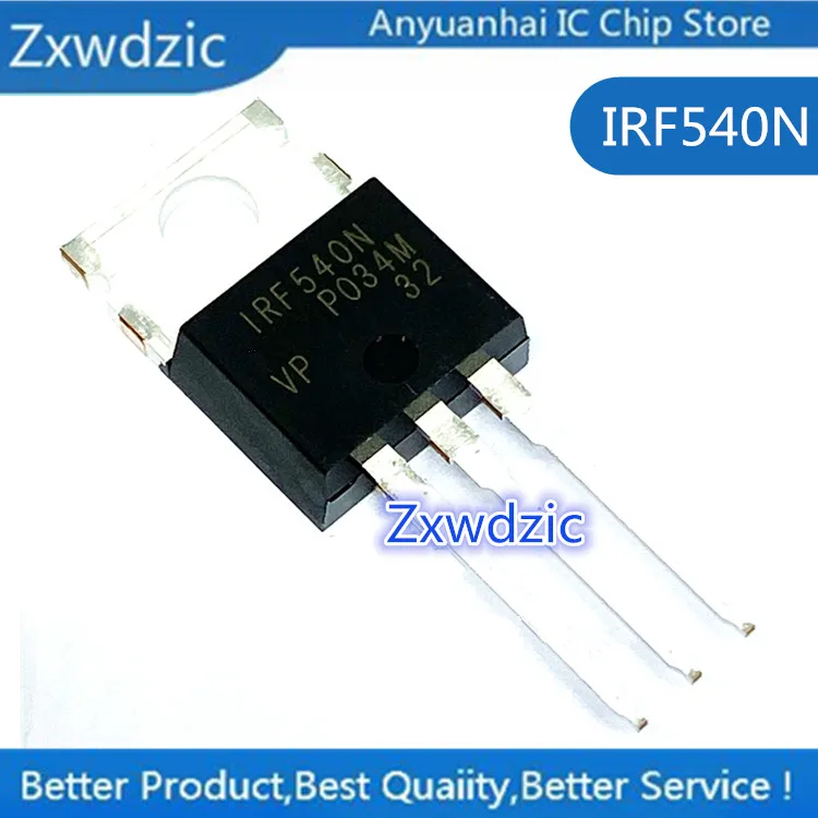 10 PCS  100% New Original imported IRF540NPBF IRF540N F540N TO-220 power MOS tube rectifier 100V 33A