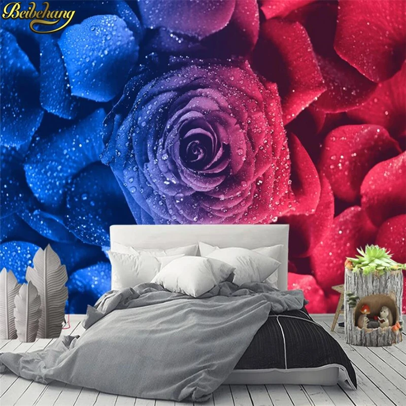 

beibehang Modern simplicity 3d wall paper papel de parede Custom wallpaper papel de parede 3D pink rose backdrop 3d wallpapers