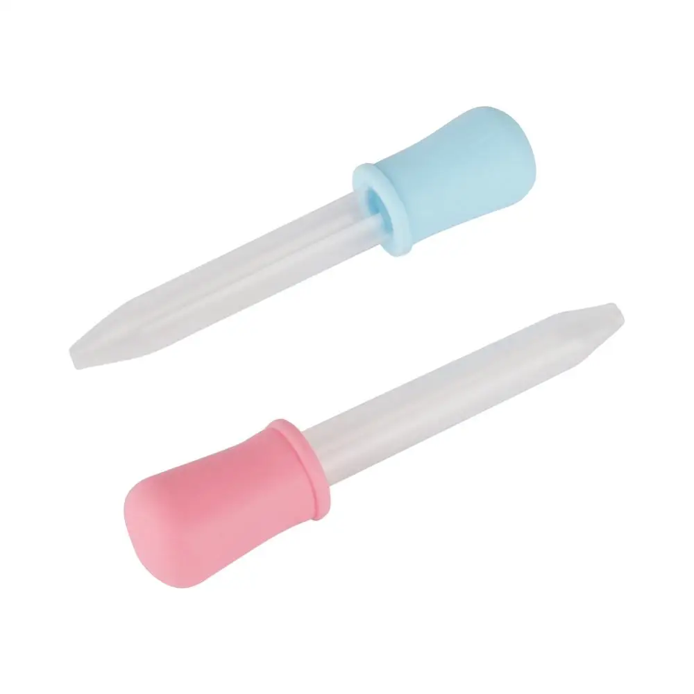 5 Pcs 5ml Small Silicone Plastic Feeding Medicine Liquid Eye Ear Graduated Pipette Dropper School Laboratory Supplies