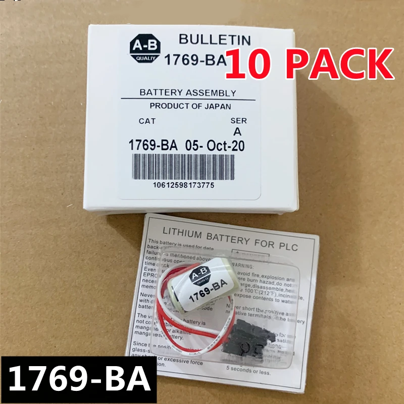 10 PACK New Original 1769-BA 1769BA PLC Controller 3V Lithium Battery Batteries With Plugs CR14250