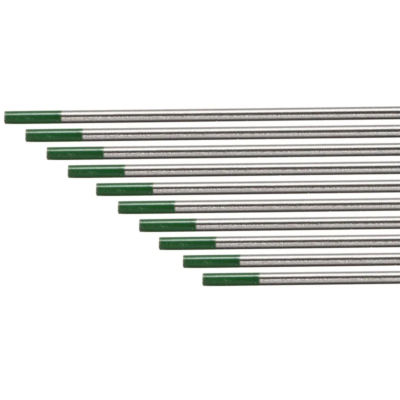 

10PCS/set WP Green Tip Welding Tungsten Electrode Welding Rod Electrodes High Electron Escape Work for AC Welding 2.4*175mm