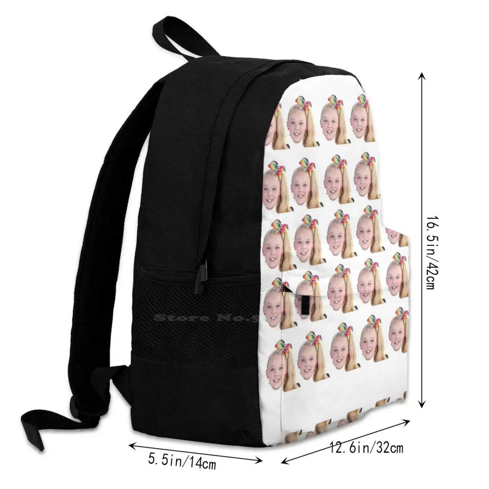 Jojo Siwa Face Bag Backpack For Men Women Girls Teenage Black Jojo Siwa Dance Moms Siwanator Jojo