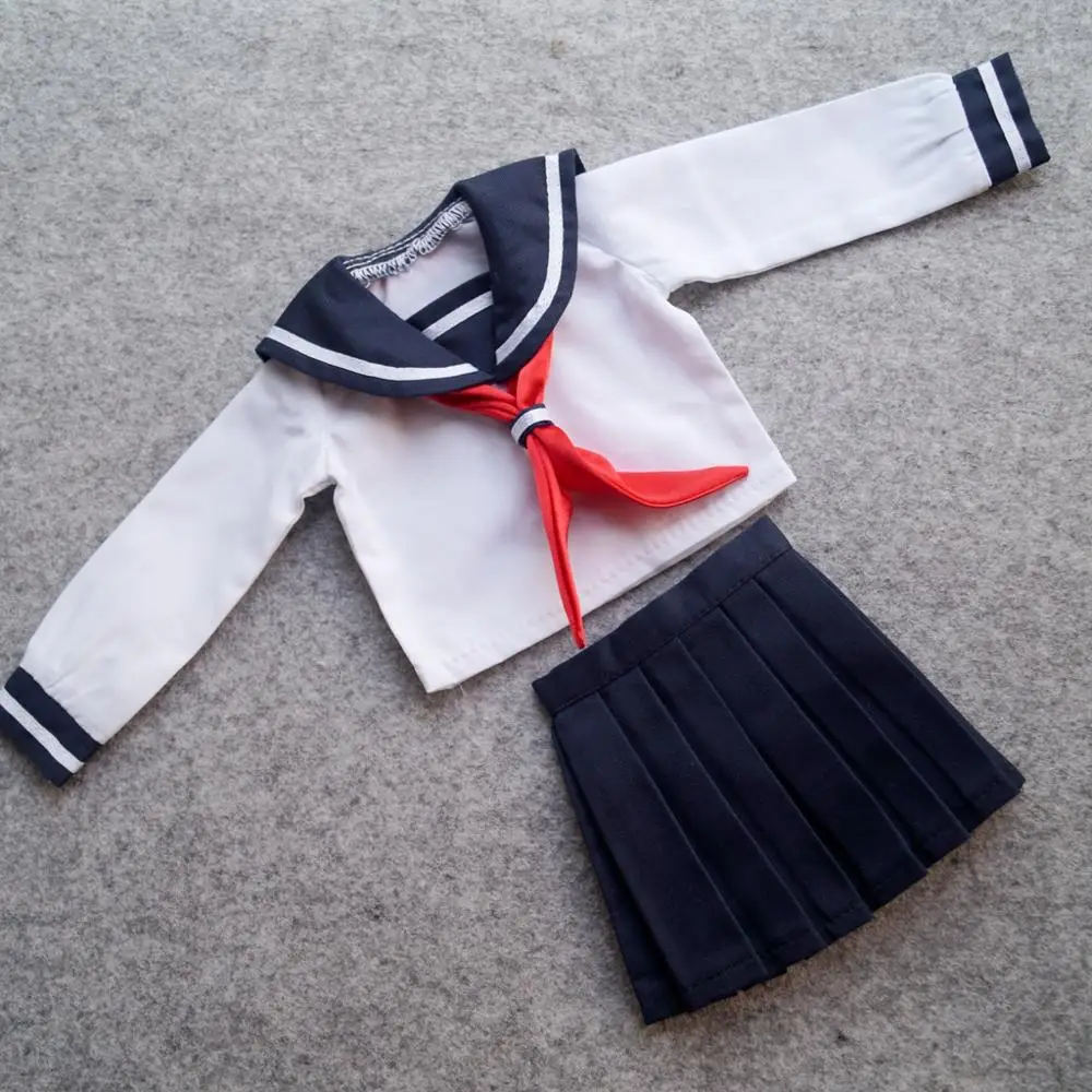 

BJD School Uniform Dress Skirt Outfits Clothing Coat For 1/4 1/3 24" Tall Female MSD SD10 DK DZ AOD DD Doll Wear