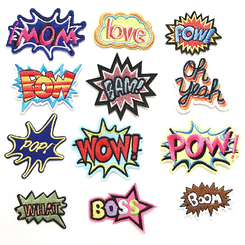 Love Slogan Patches Embroidered Patches For Clothing DIY OMG Letters Patch Iron On  Clothes Garment Applique iron on stickers