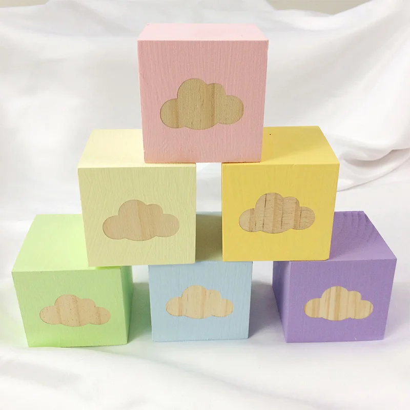 Baby Keepsake Milestone Blocks Wooden Letters Numbers Educational Toys Kids Room Nursery Decorative Ornaments Crafts Photo Props