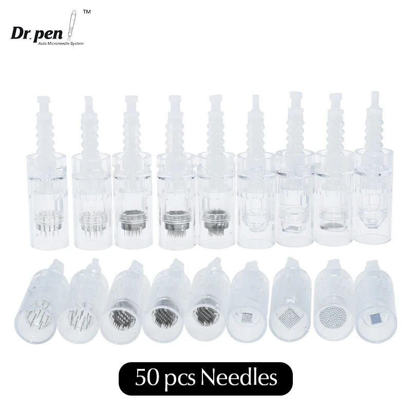 50 Pieces Derma Pen Needles Tip For Dr. pen E30 N2 M7 M5 Buckle Needle Cartridge Disposable Sterilized High Hygiene Package