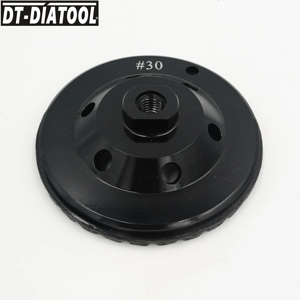 DT-DIATOOL 2 Pcs Dia 5 "/125 Mm M14 atau 5/8-11 Aluminium Berbasis Grinding Roda Roda Berlian grinding Disc Marmer Granit Grinding Wheel