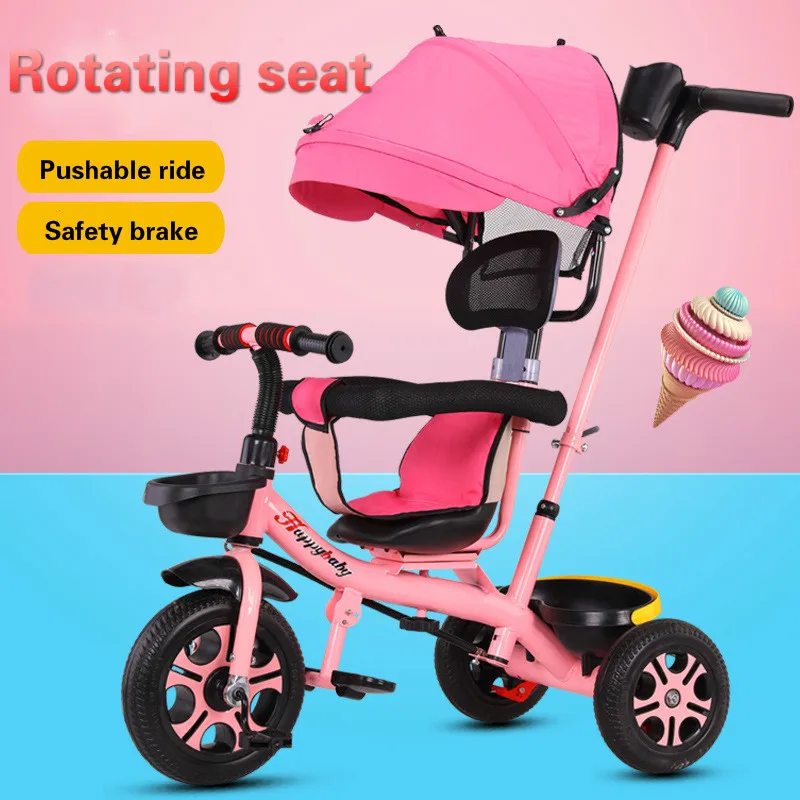 Baby Tricycle 0-6 Years Old Multi-function Baby Rotating Seat Baby Stroller Tricycle Bicycle Children Can Ride Bicycle Trike