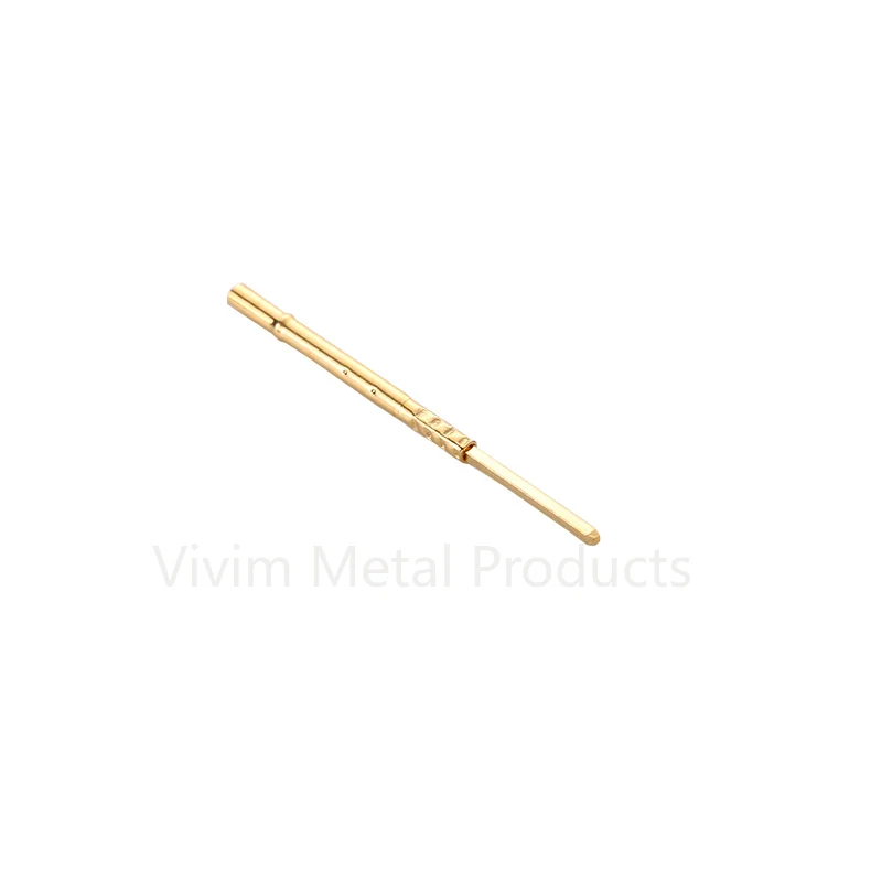 100PCS R75-3W Test Pin P75-B1 Receptacle Brass Tube Needle Sleeve Seat Wire-wrap Probe Sleeve Length 26.5mm Outer Dia 1.32mm