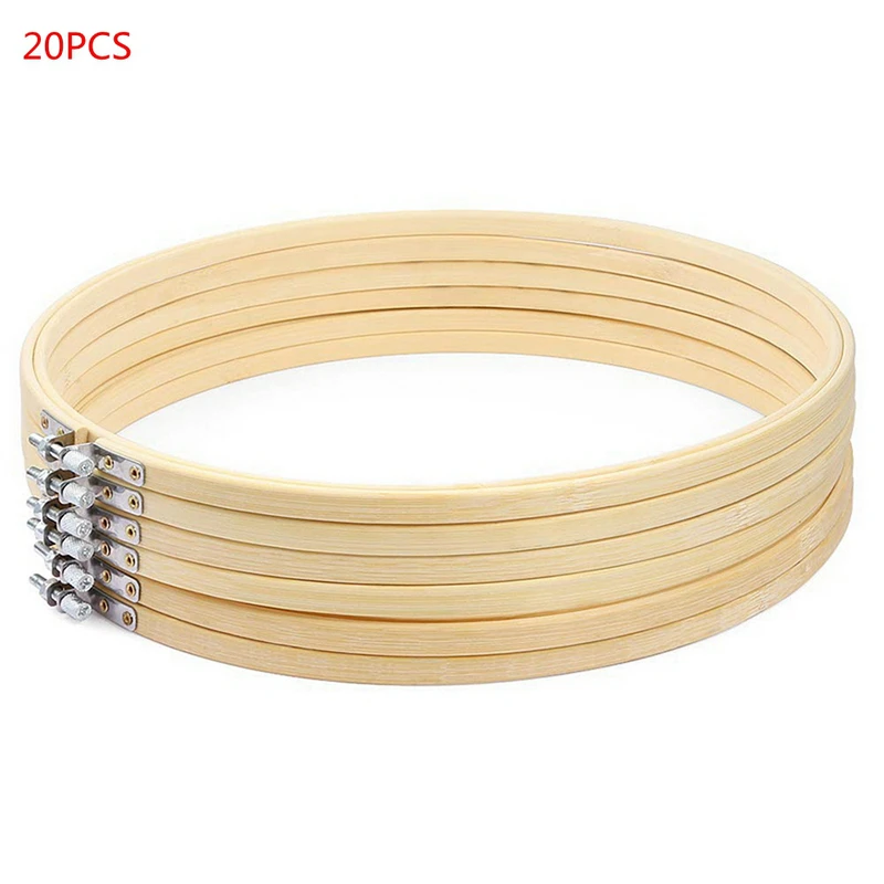 10/20 PCS 5 Inch DIY Bamboo Embroidery Hoops Round Wooden Circle Cross Stitch DIY Household Sewing Tools