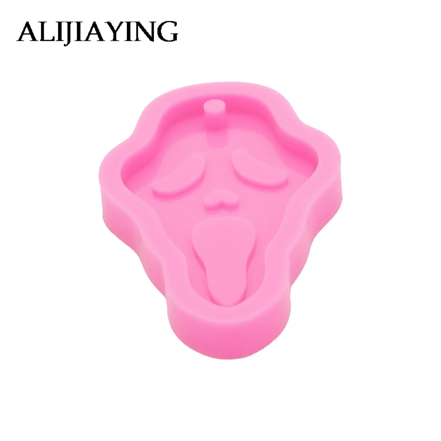 DY0158 Glossy Halloween Defense Skull Keychain Silicone Mold - DIY Craft Resin - Mold To Make Crafts with Epoxy