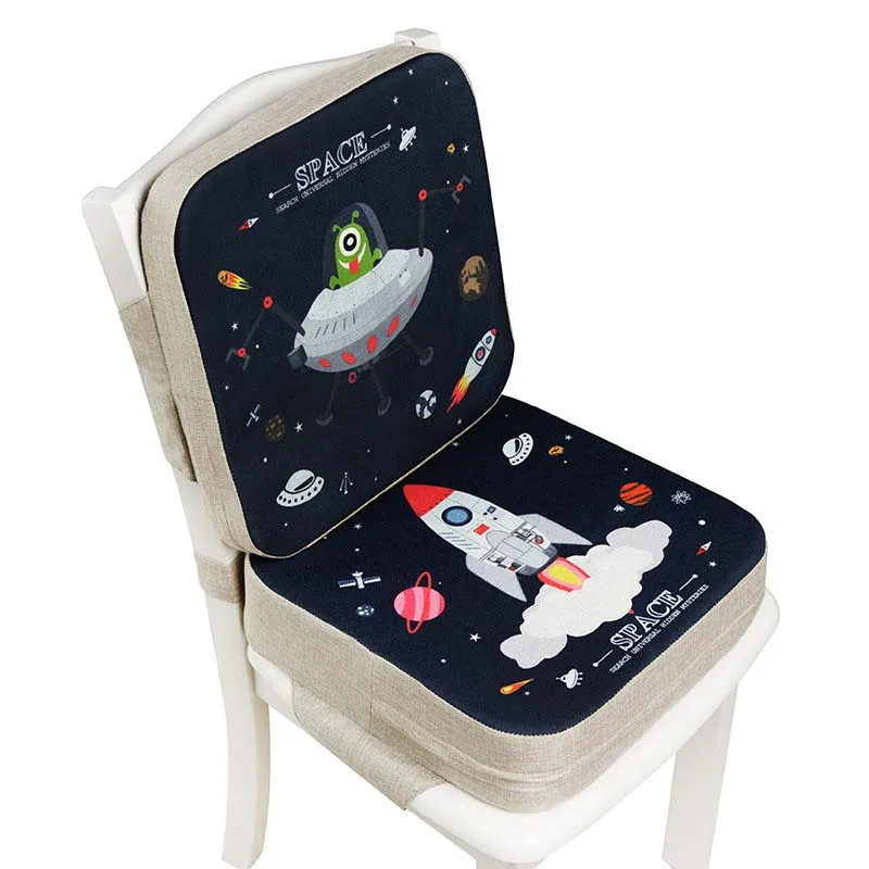 Cojín de asiento de refuerzo para niños, almohada para silla alta de comedor, ajustable, extraíble, seguridad para bebés