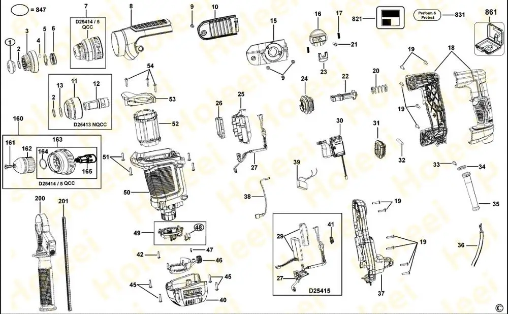 SELECTOR FOR DEWALT D25413K D25414K D25415K N135728