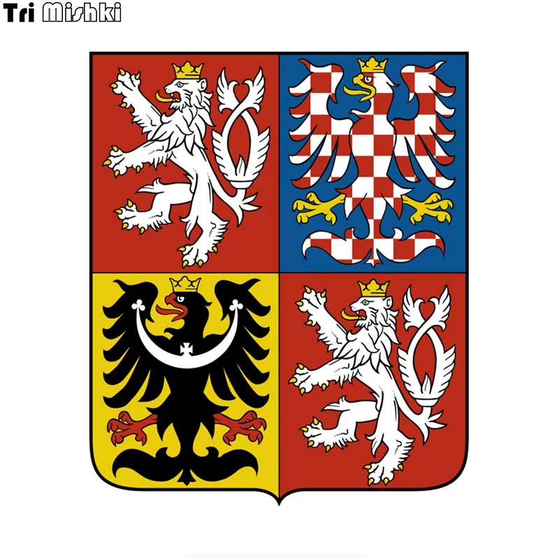 Tri Mishki WCS692 Coat of Arms of Czech Republic car sticker colorful Decals Motorcycle Accessories Stickers