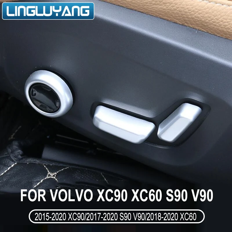 

car accessories for Volvo xc60 s90 v90 xc90 s60 v60 seat adjustment electric decorative cover key box car styling