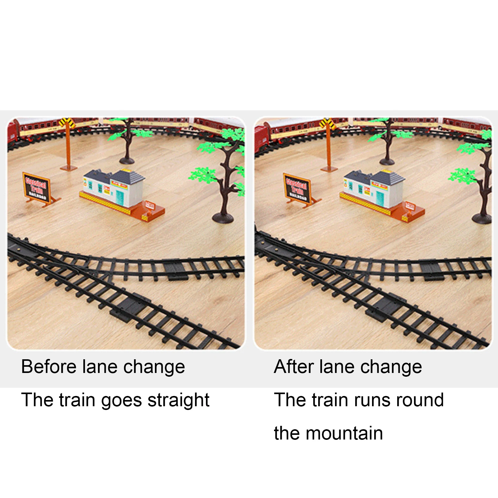 Classic Retro Toy Train Set Electric Railway Tracks Car Simulation Train Children Gift Kid Toy Plastic Train Toys