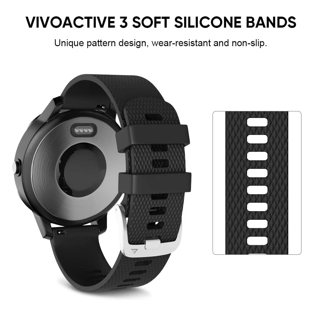 YAYUU Vivoactive 3นาฬิกา20มม.ซิลิโคนเปลี่ยนสำหรับ Garmin Vivoactive 3/Forerunner 645