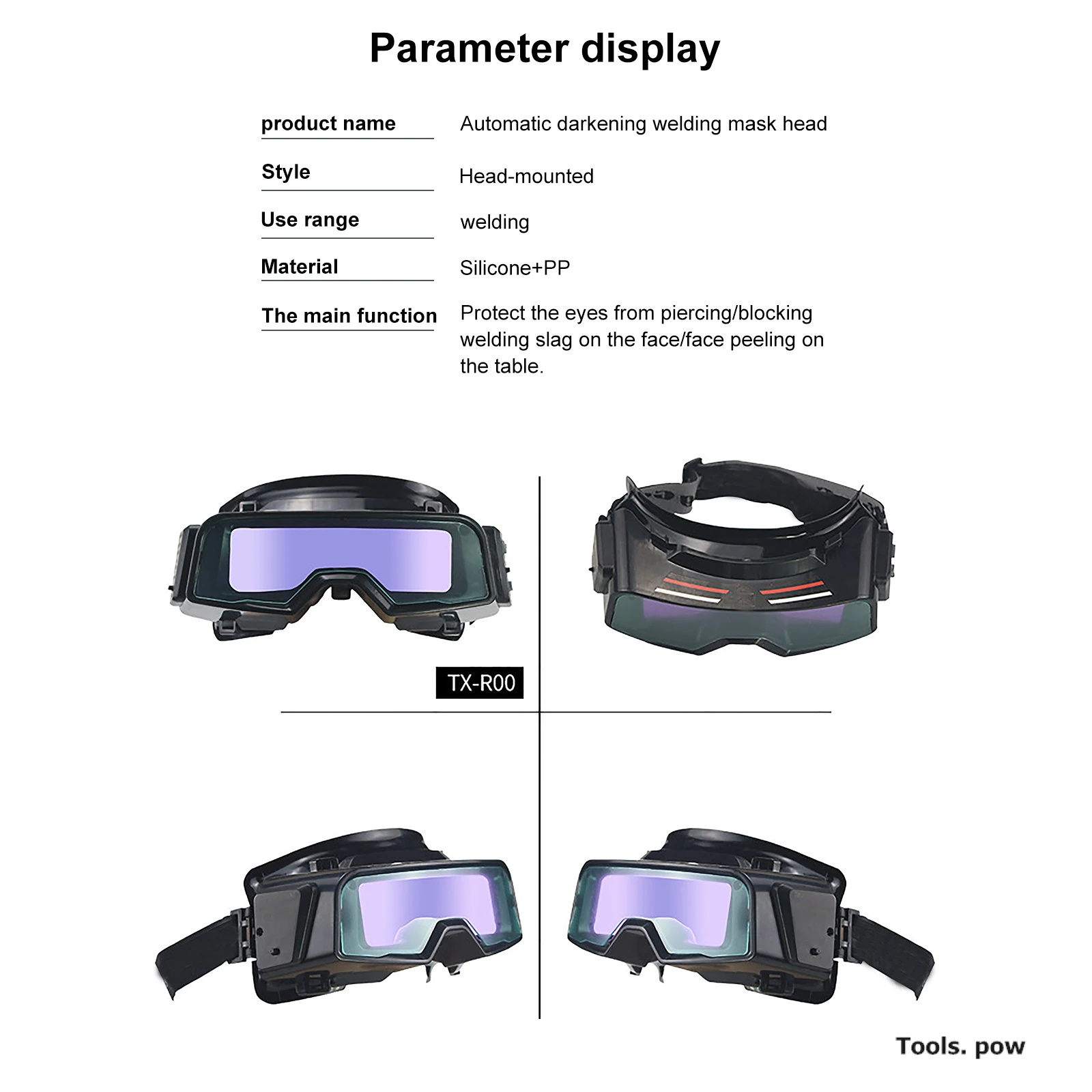 Masque de soudage à assombrissement automatique, casque de soudage, lunettes de protection spéciales pour lunettes de soudage électriques