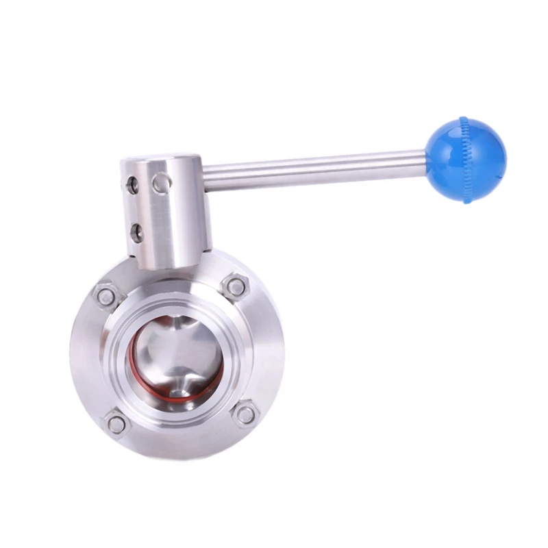 1-1/2inch 38mm SuS304 Stainless Steel Sanitary 1.5inch Tri Clamp Butterfly Flow control Valve Homebrew Beer Dairy Product