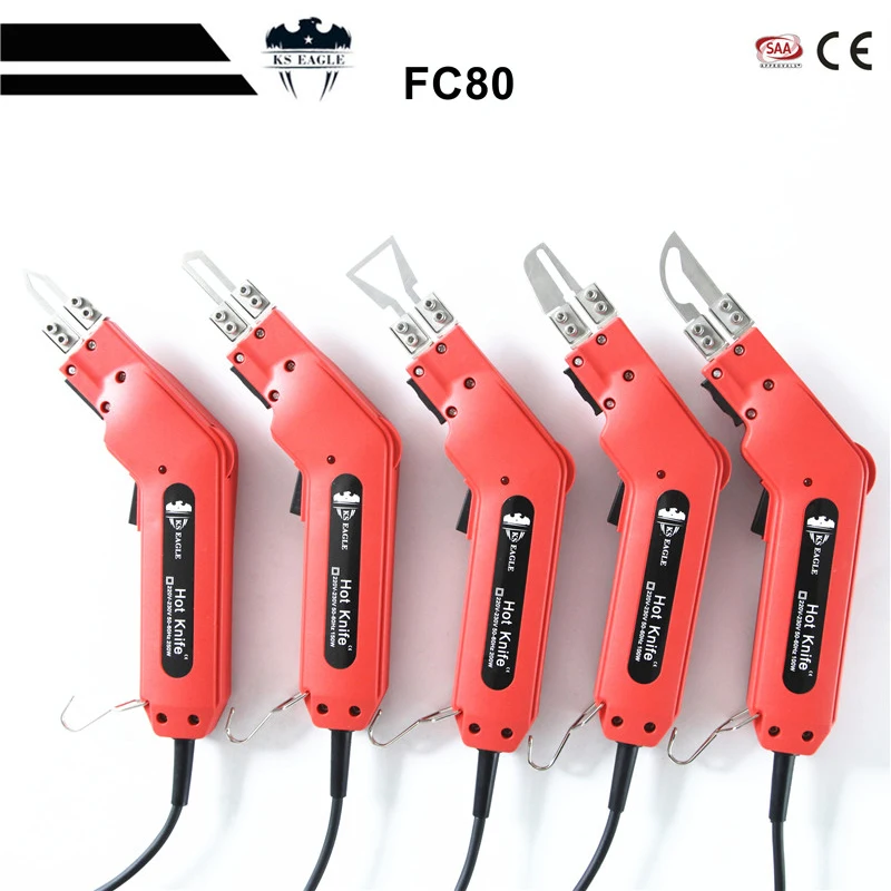 KS EAGLE 80W Hot Knife Heat Thermal Cutter Hand Held Cutter Non-Woven Fabric Rope and Sealing Synthetic Fabrics Heating Knife