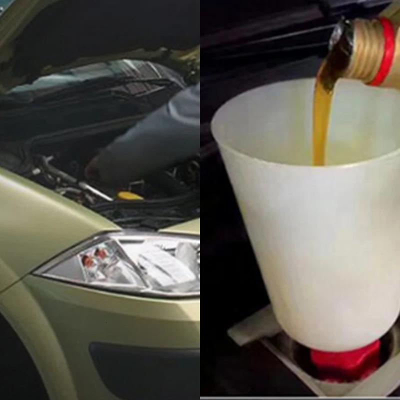 8 pcs engine oil funnel set universal anti-overflow oil filter tool kit filling system automatic repair plastic filling