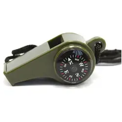 3 in 1 multi-function emergency whistle Outdoor Camping Hiking Emergency Survival Gear Whistle Compass Thermometer
