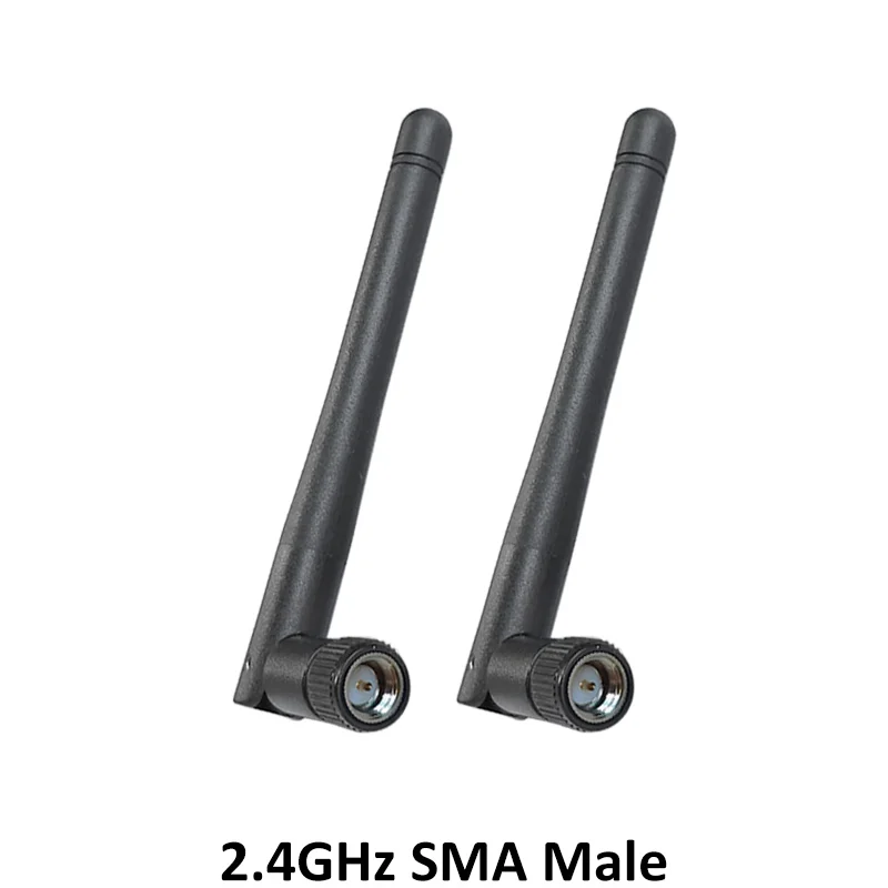 Grandwisdom 5pcs 2.4g antena 3dbi sma macho wlan wifi 2.4ghz antene pbx iot módulo roteador receptor de sinal antena alto ganho