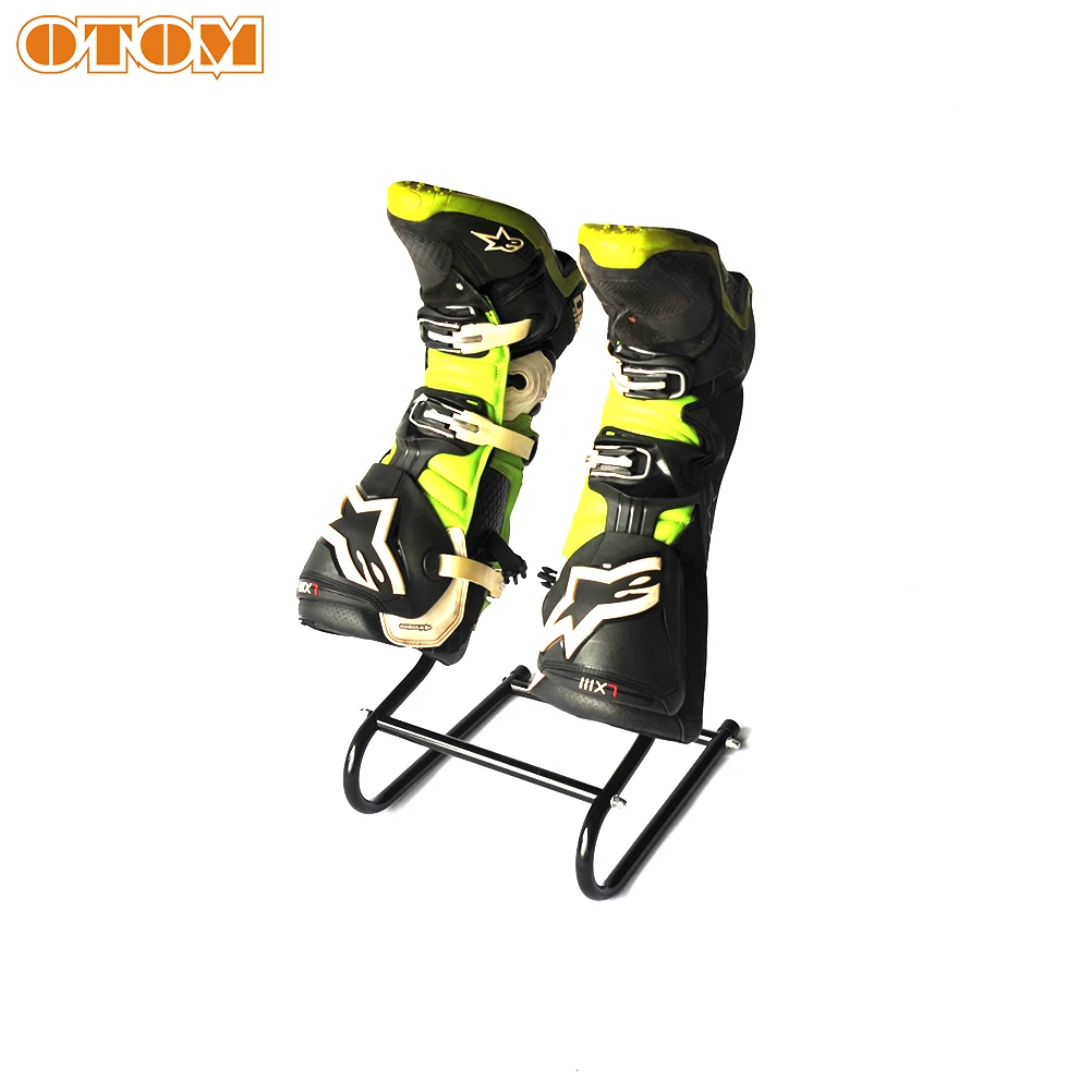 OTOM Motorcycle Adjustable Kickstand Foot Side Stand CNC Metal Universal Motocross Rider Boots Cleaning Placing Rack Drying Rack