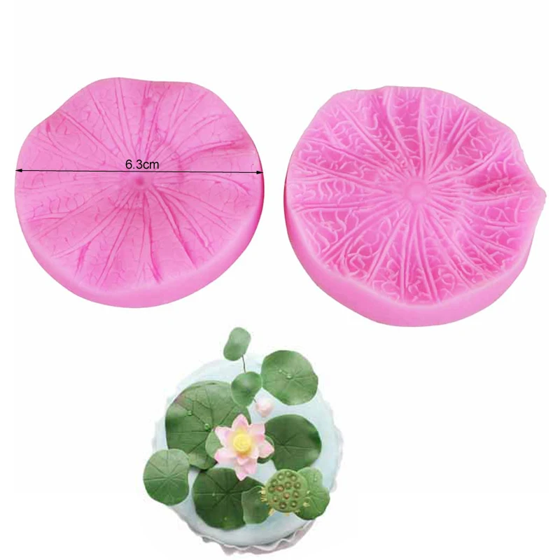 New Lotus Leaf Veiner Silicone Mold Flower Moulds Cake Decorating Tools Sugar Gumpaste Chocolate Fondant Clay Candy Moulds M758