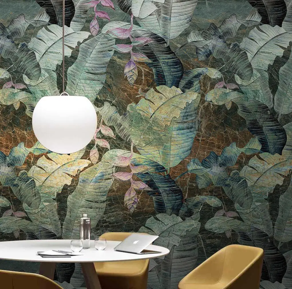 custom papel de parede 3d Nordic tropical plant banana leaf Mural Wallpaper Modern Photo Wall Paper for Living Room